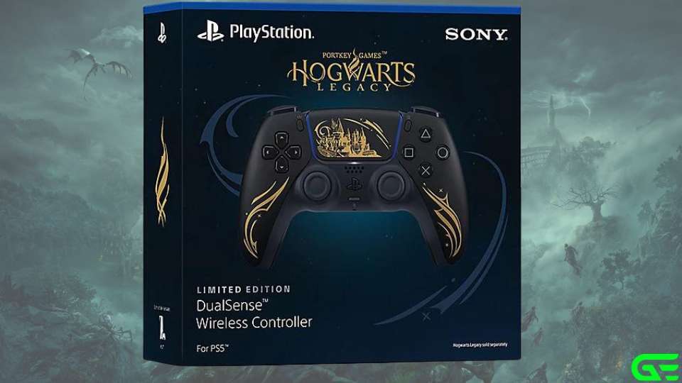 GMVTHub's tweet card. Experience the magic of Harry Potter with the PS5 Hogwarts Legacy Controller, the ultimate gaming accessory for fans of the wizarding world.