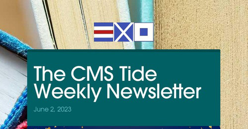 comsprincipal's tweet card. The CMS Tide Weekly Newsletter