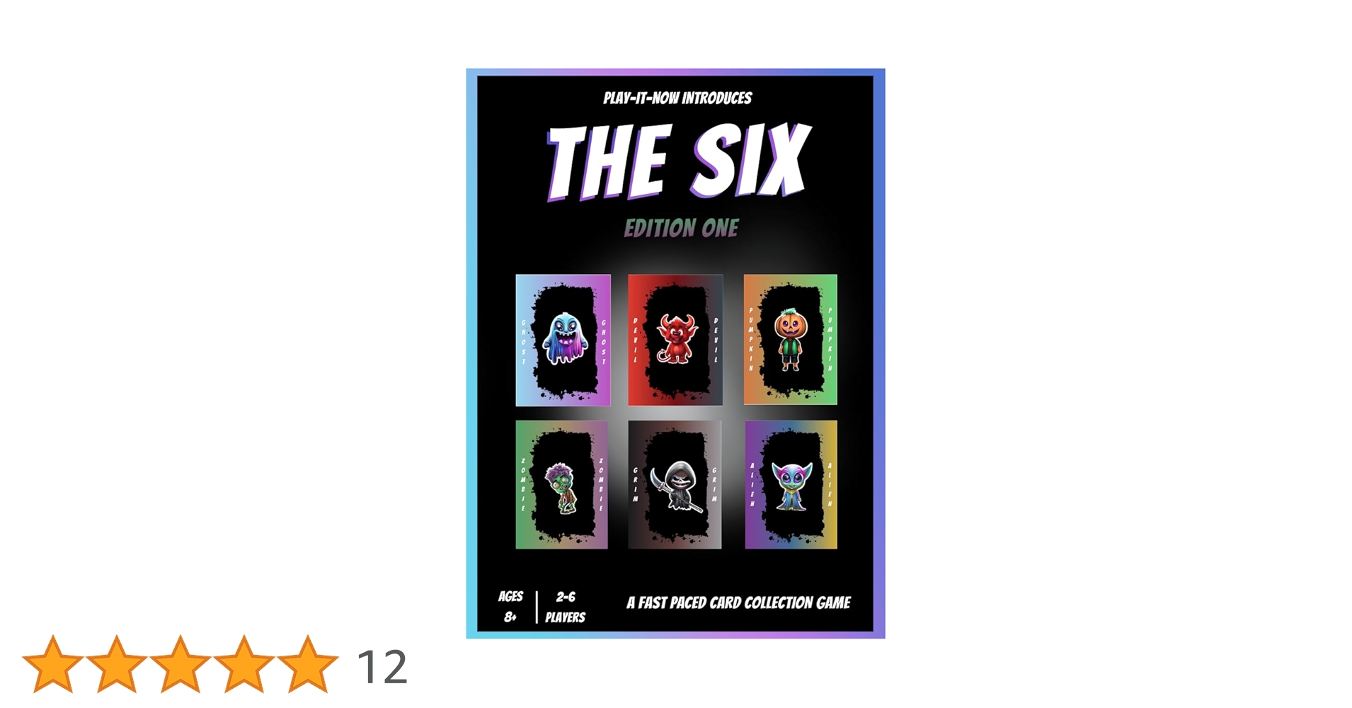 BoardAdd's tweet card. The Six is a fast paced card collection game. The aim is to be the first to collect 6 of the same character to win, with the current characters being spooky themed. 2 to 6 players can play the game...