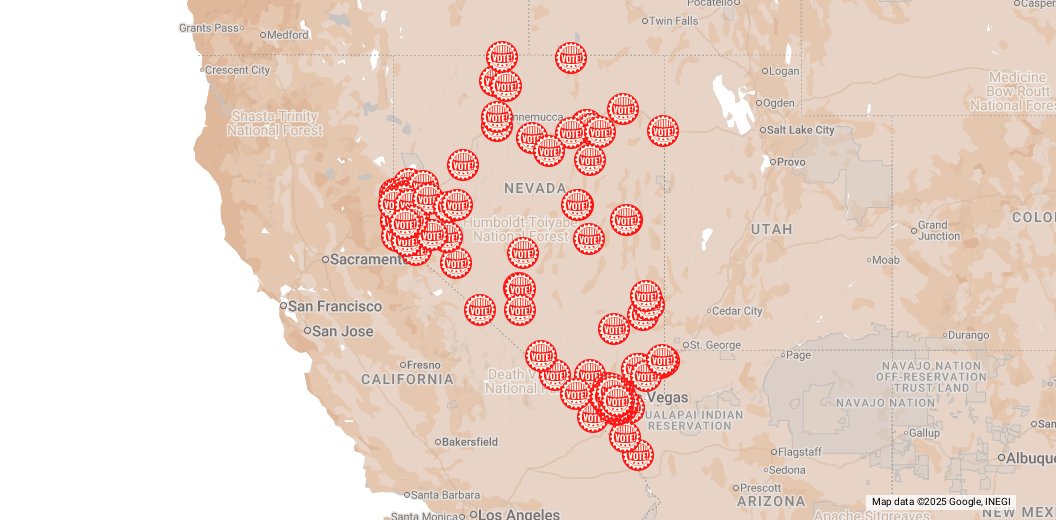 AmodeiForNevada's tweet card. Use this map to find the polling place closest to you! Download your official Republican ballot guide here: https://bit.ly/NVvoterguide Paid for by the Nevada Republican Party not authorized by any...