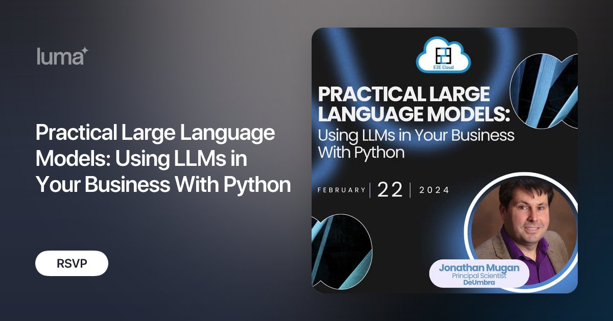 jmugan's tweet card. Jonathan Mugan is a research scientist focusing on machine learning. LLMs can teach you the theory of general relativity, but let’s talk about something…