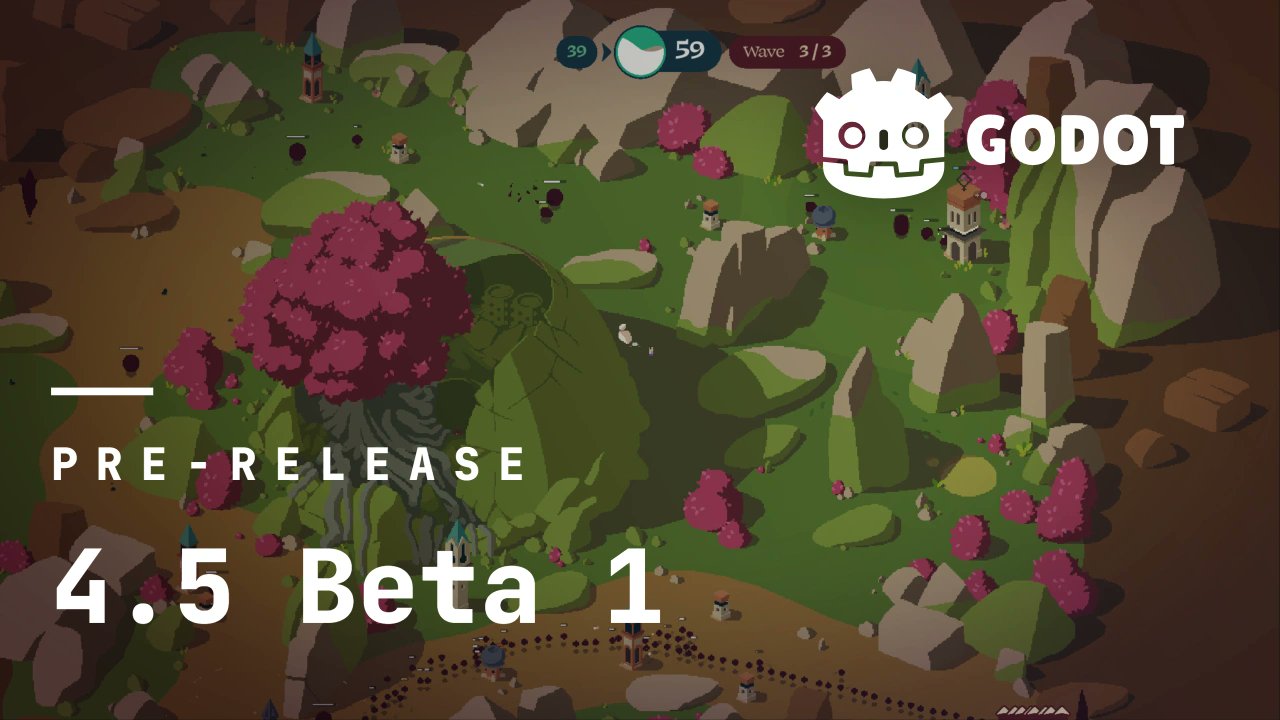 godotengine's tweet card. Godot 4.5 has entered beta and is now feature-complete!