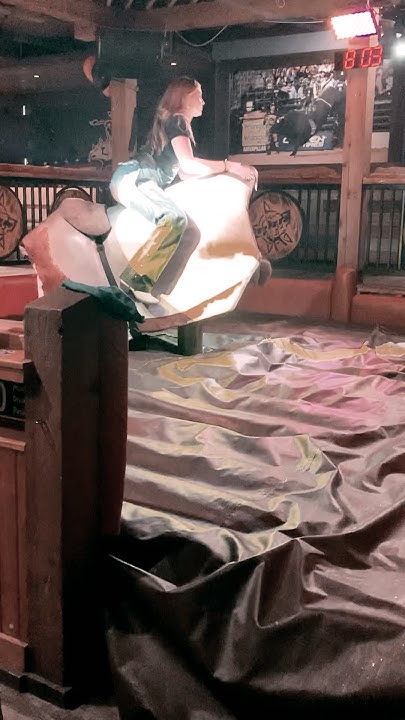 CS___MAMA's tweet card. Girl Rides Mechanical Bull at PBR! 😳