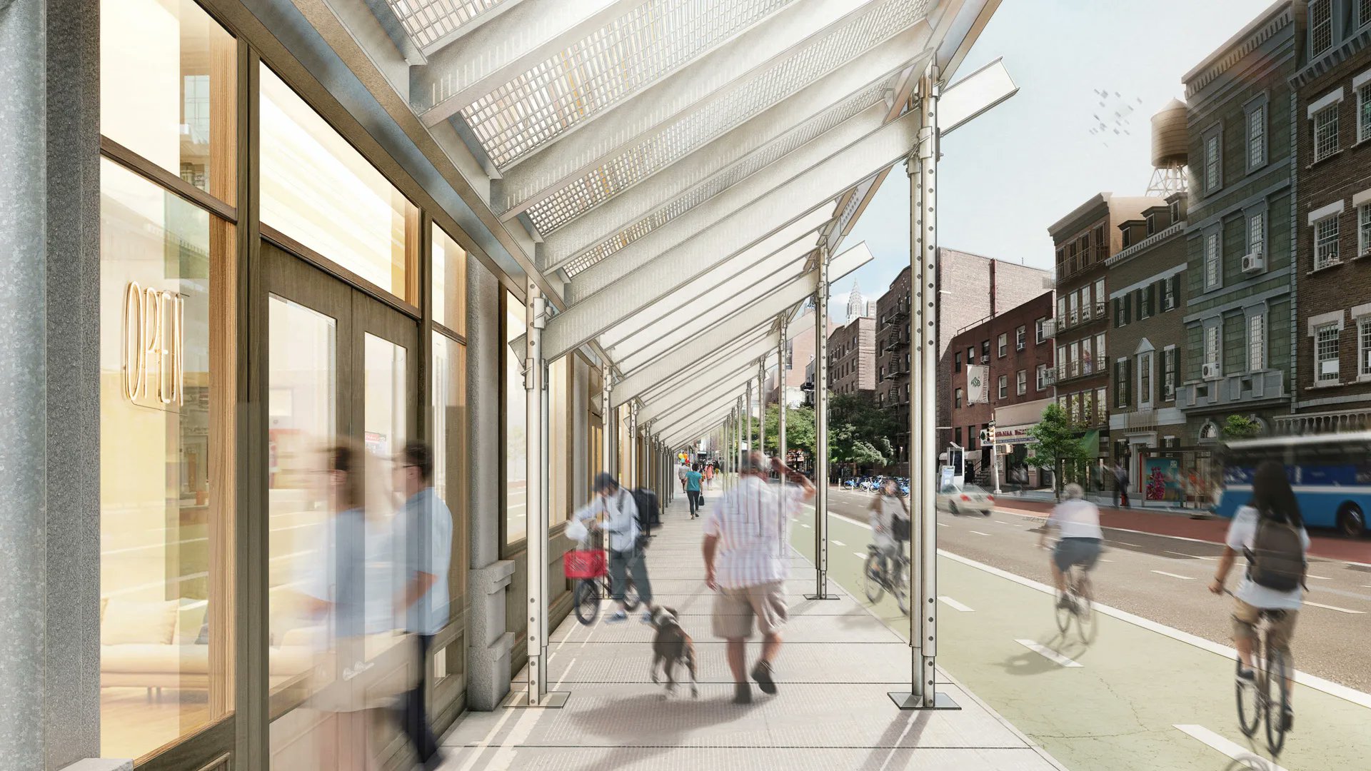 CSICincyChapter's tweet card. Six new designs remake the utilitarian and unavoidable New York City construction shed into something near beautiful.