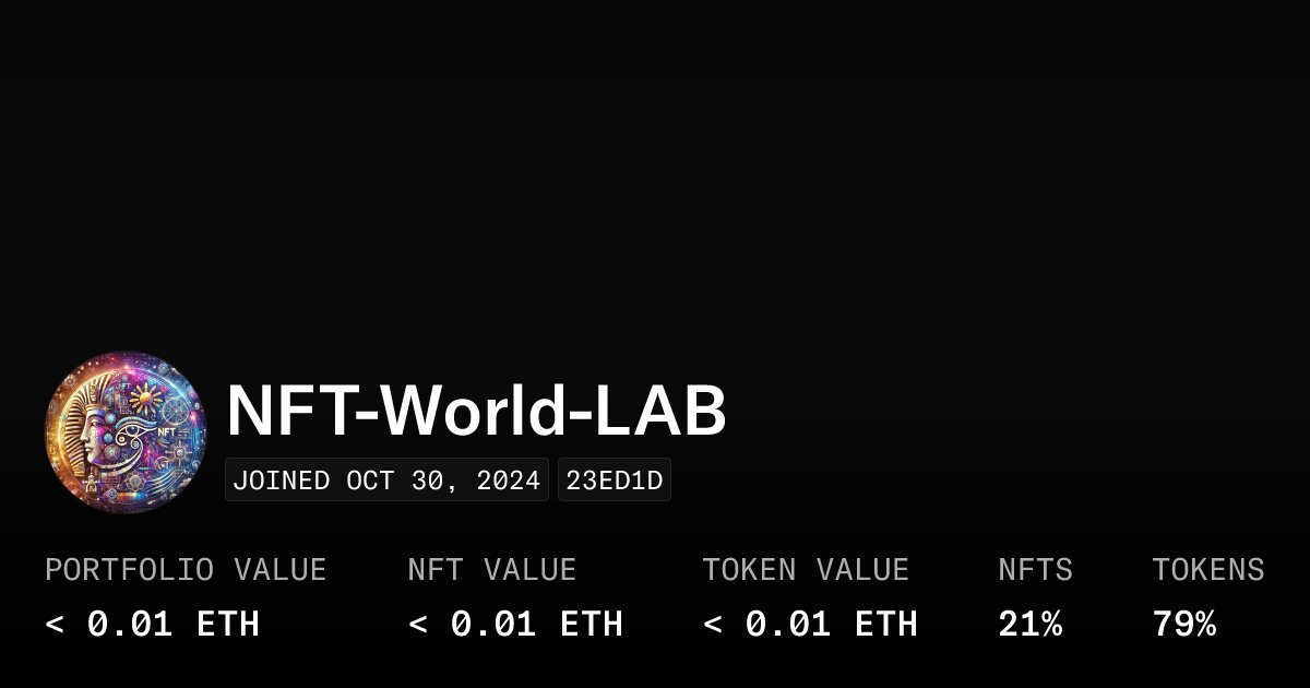 NFTWorldLAB's tweet card. Check out NFT-World-LAB's NFTs and tokens on OpenSea, the largest marketplace for crypto collectibles.