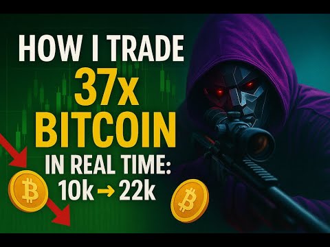 OracleFastMoney's tweet card. My Exact 37× Bitcoin Setup (No TA) $10K → $22K LIVE