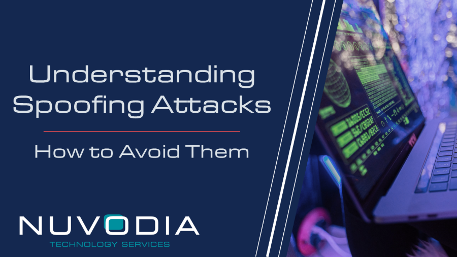 Nuvodia's tweet card. Understanding spoofing attacks and enforcing strong security protocols are essential to avoiding them and protecting your data and business.