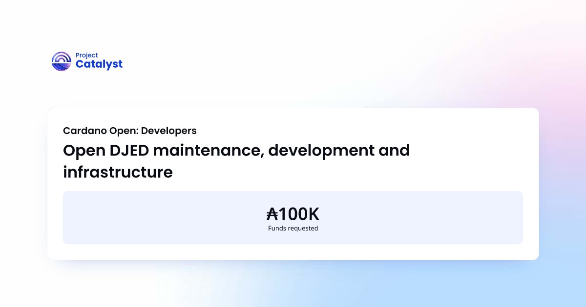 artifi_labs's tweet card. To ensure Open DJED’s long-term survival as a key public good, this proposal funds vital maintenance, protocol updates, and new features to serve the Cardano community.