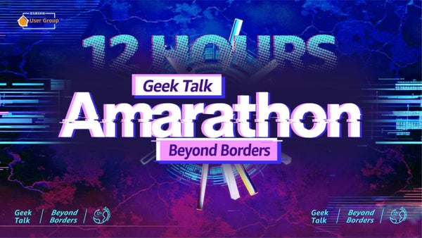 AWSCNUserGroup's tweet card. "**Amarathon**" — combining *Amazon* and *Marathon* — is a 12-hour non-stop global tech livestream. In 2024, it brought together speakers from around the world, featuring 3