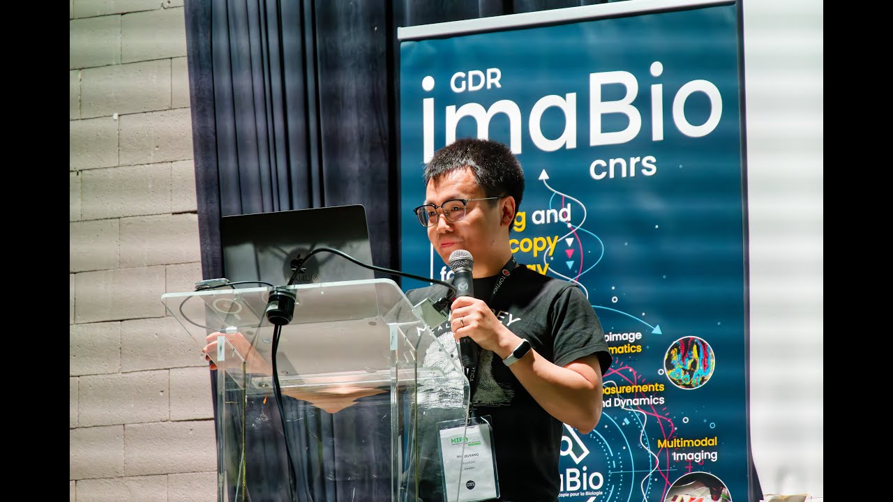 GDR_ImaBio's tweet card. Wei OUYANG : generative AI for Microscopy: From Automated Imaging to...