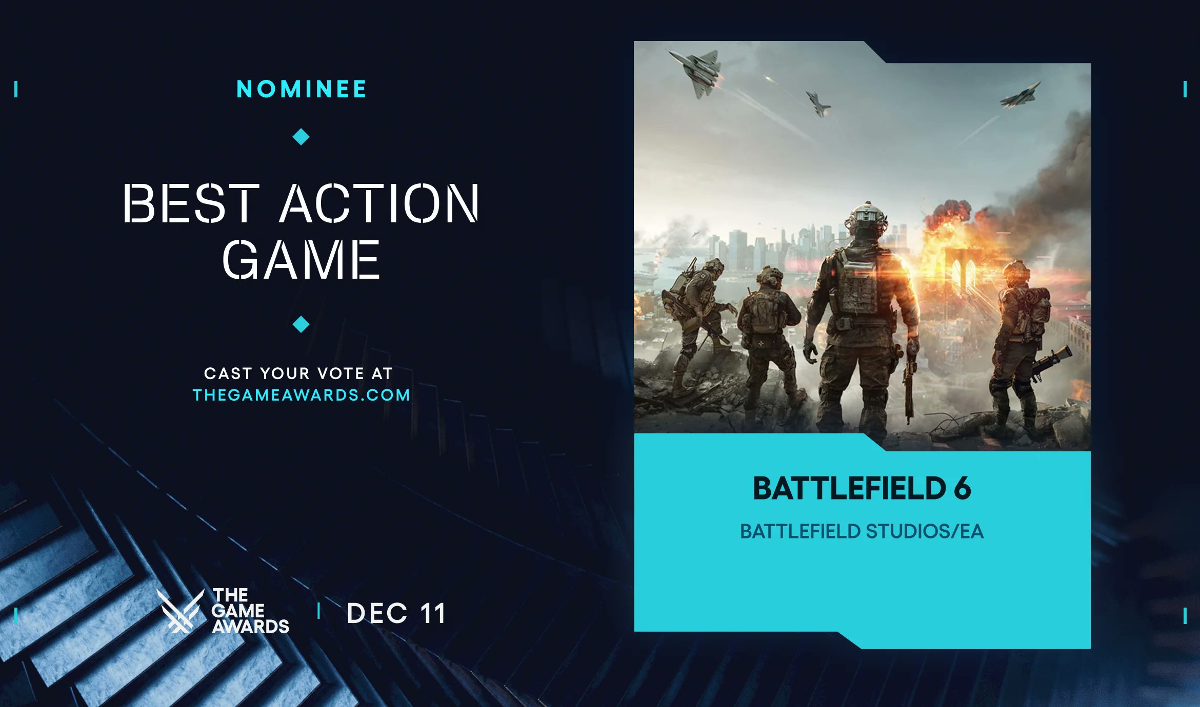 csaba_gm's tweet card. I just cast my VOTE for BATTLEFIELD 6! Who will you vote for? #TheGameAwards @TheGameAwards