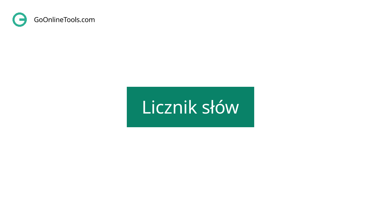 GoOnlineTools's tweet card. Licznik słów online, który zapewnia dokładne statystyki słów, znaków, czasu czytania i więcej. Idealny do pisania, edycji i analizy tekstu.