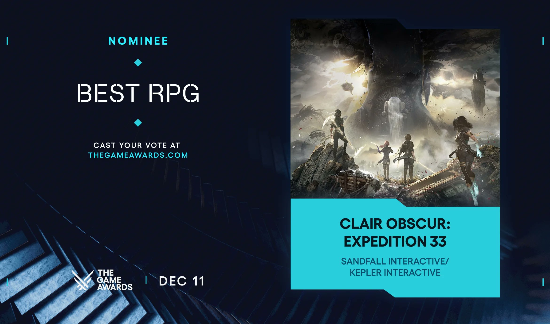 LibraryGamerES's tweet card. I just cast my VOTE for CLAIR OBSCUR: EXPEDITION 33! Who will you vote for? #TheGameAwards @TheGameAwards