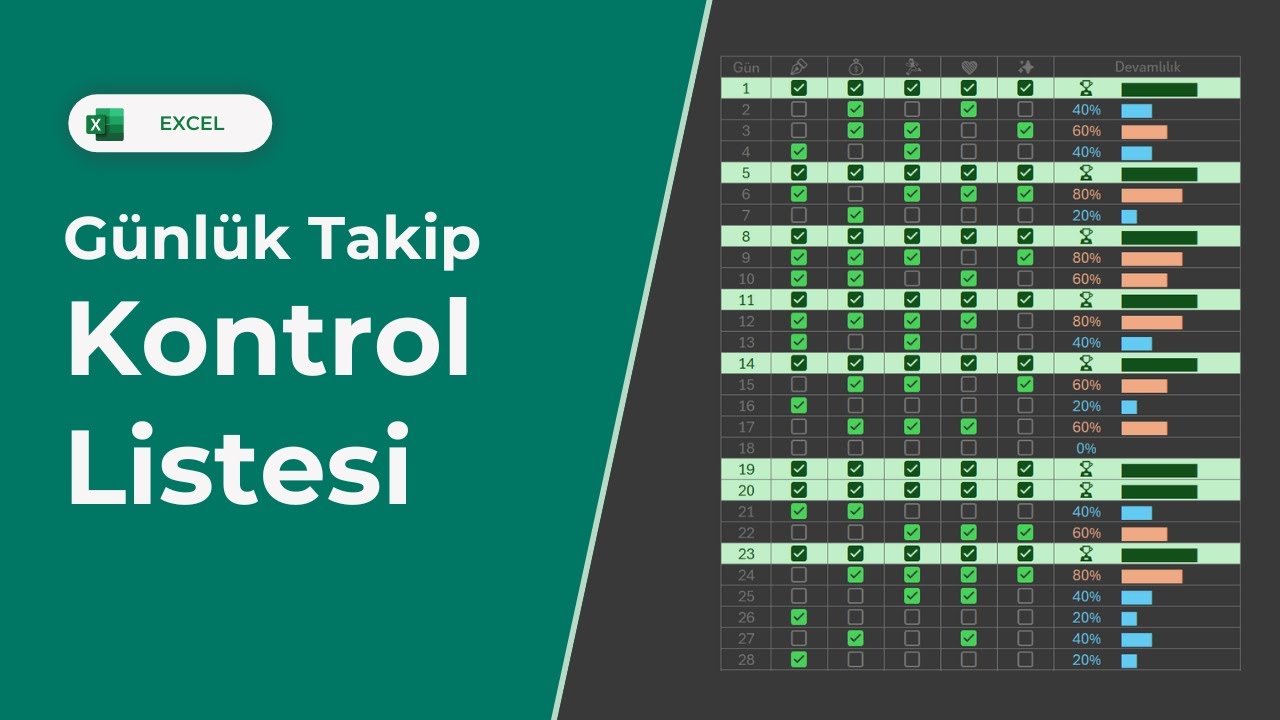Excel_751's tweet card. Excel ile Günlük Verimliliğinizi Artırın: Görev Takip Tablosu Nasıl...