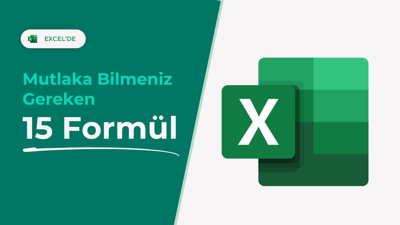 Excel_751's tweet card. Excel'de Mutlaka Bilmeniz Gereken 15 Formül (Örnekli Anlatım) |...