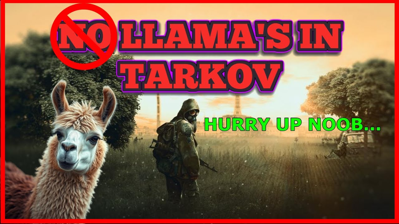DefianceLlama's tweet card. Tarkov Noob Goes On First RAID