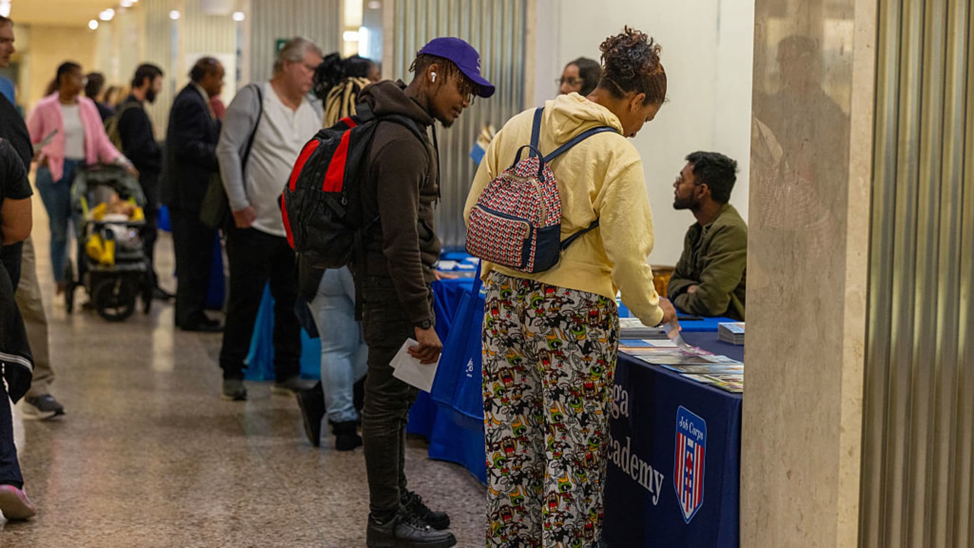 CapstoneTrading's tweet card. Job cuts for October totaled 153,074, a 183% surge from September.