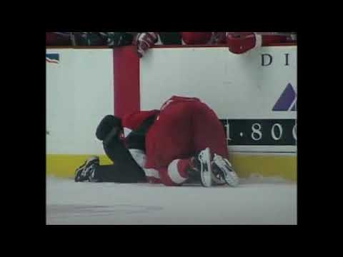 BizDoc07's tweet card. Claude Lemieux hit on Kris Draper (1996 Playoffs - CBC Feed)