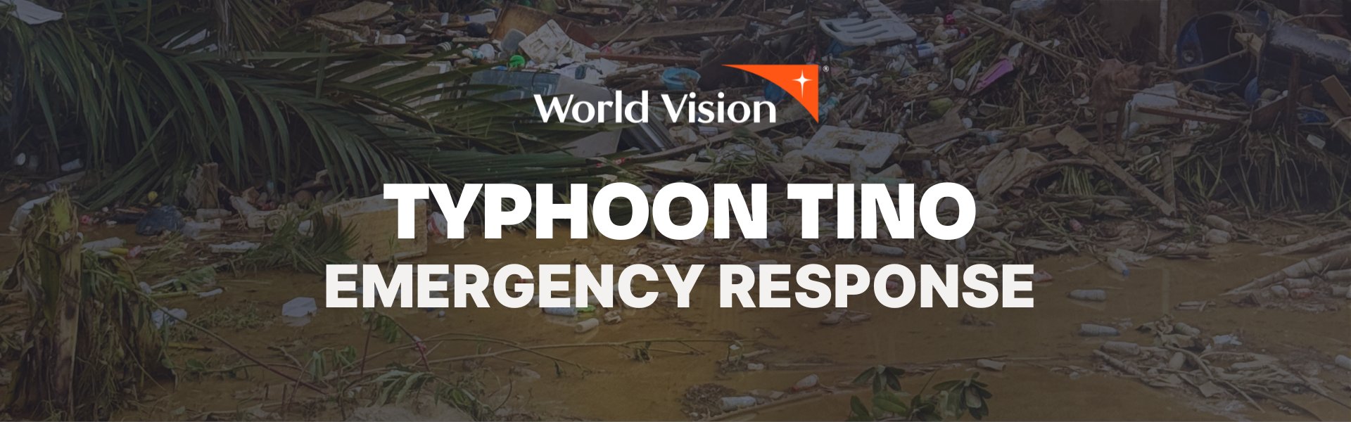 worldvisionph's tweet card. A double disaster: Typhoon Tino has flooded communities in Cebu still homeless from the recent earthquake. World Vision is responding. Learn more and help.