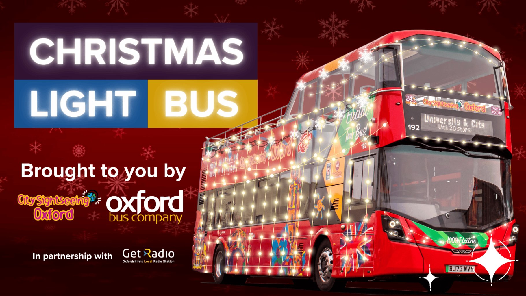 RAFBensonHIVE's tweet card. This December, Oxford will be illuminated with festive cheer as the Oxford Christmas Light Bus travels on the city's streets!
