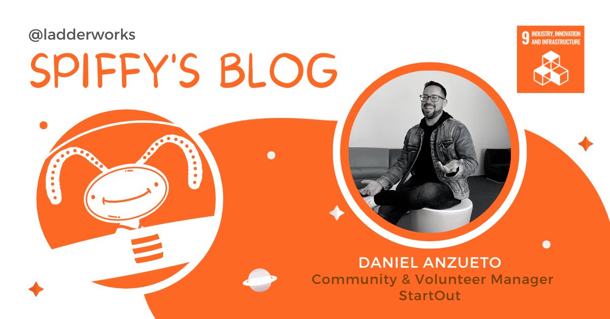 StartOut's tweet card. Daniel Anzueto: Supporting LGBTQ+ Entrepreneurs to Achieve Their Goals