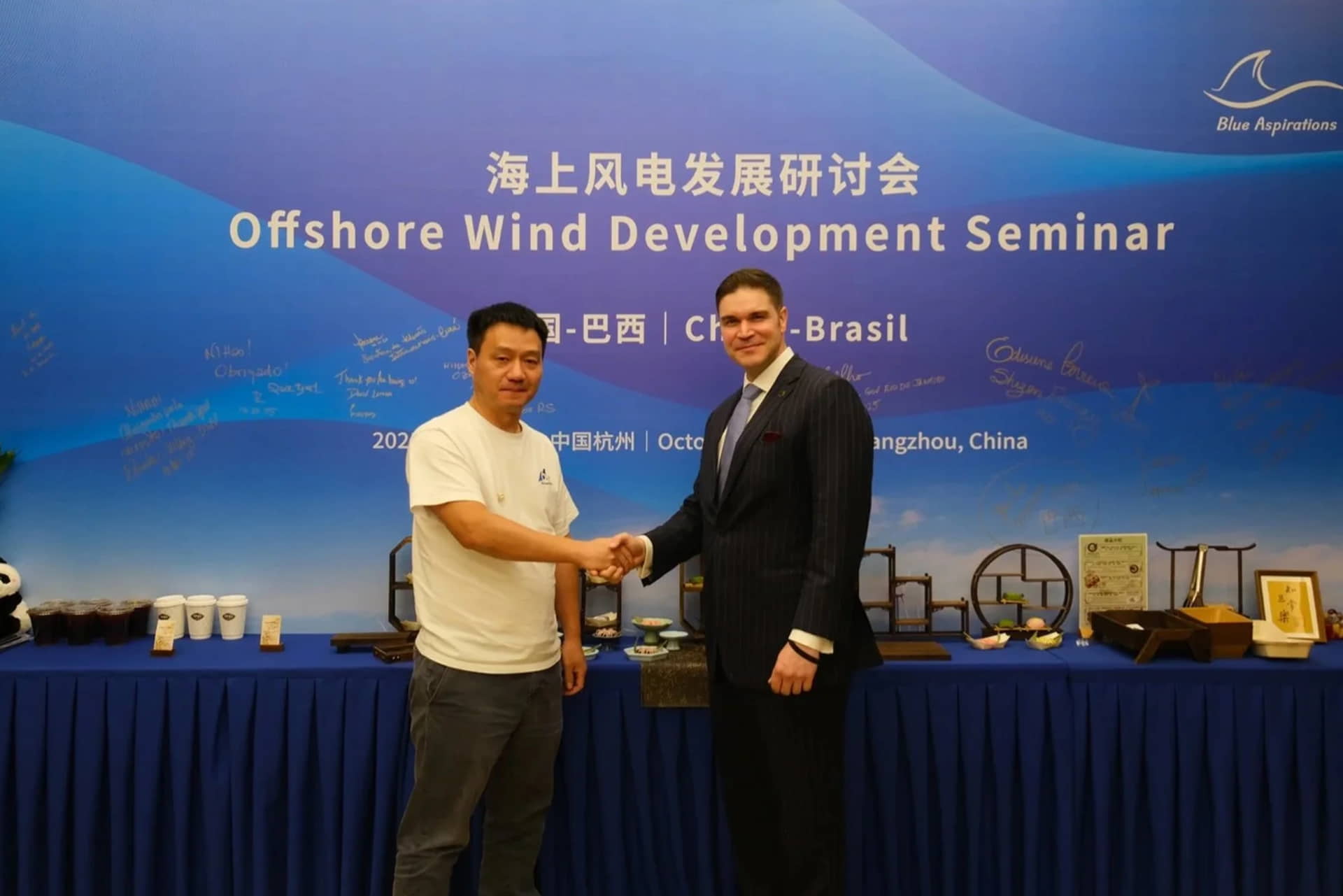 OffshoreWINDbiz's tweet card. Portugal-based floating wind foundation developer, Gazelle Wind Power, has entered into a strategic partnership with Blue Aspirations, a Chinese company specialising in floating LiDAR and seabed...