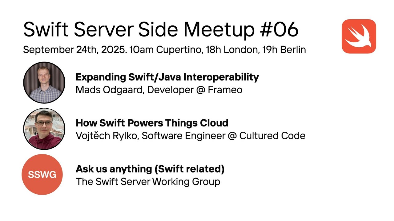 sebsto's tweet card. Swift Server Side Meetup #06