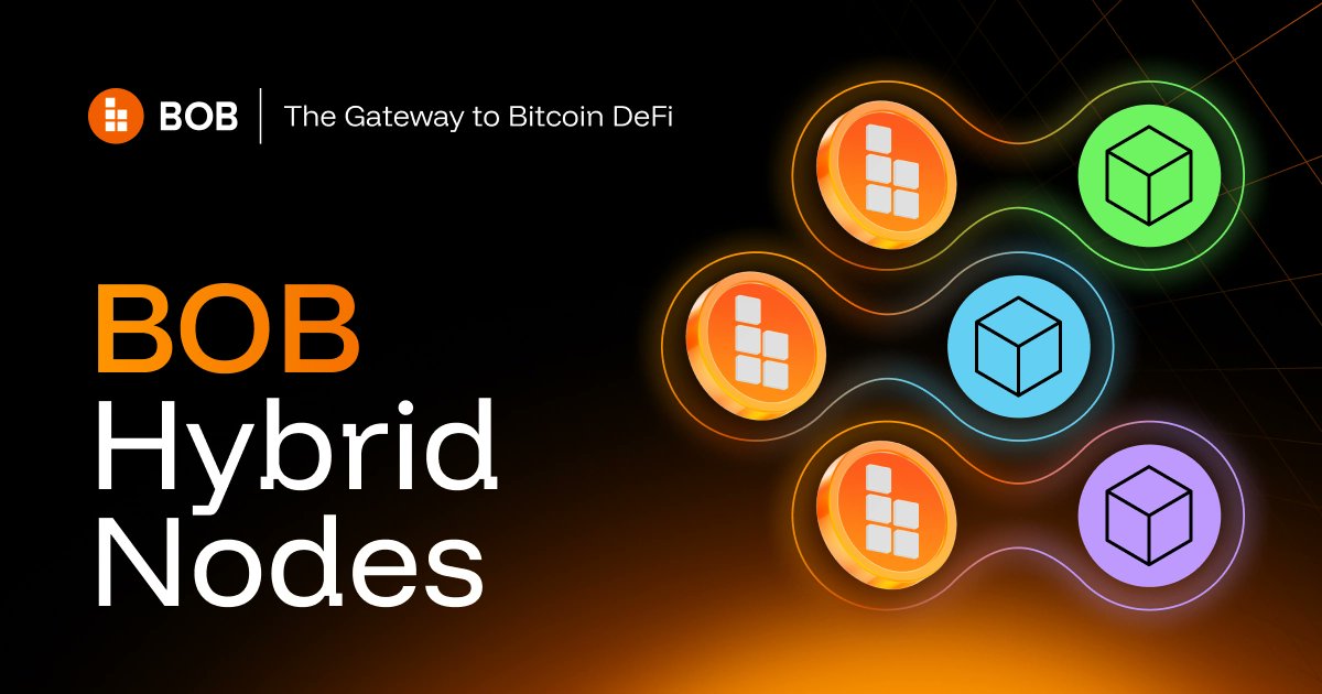 coinexcom's tweet card. BOB is a Hybrid Chain that combines the security of Bitcoin with the versatility of Ethereum