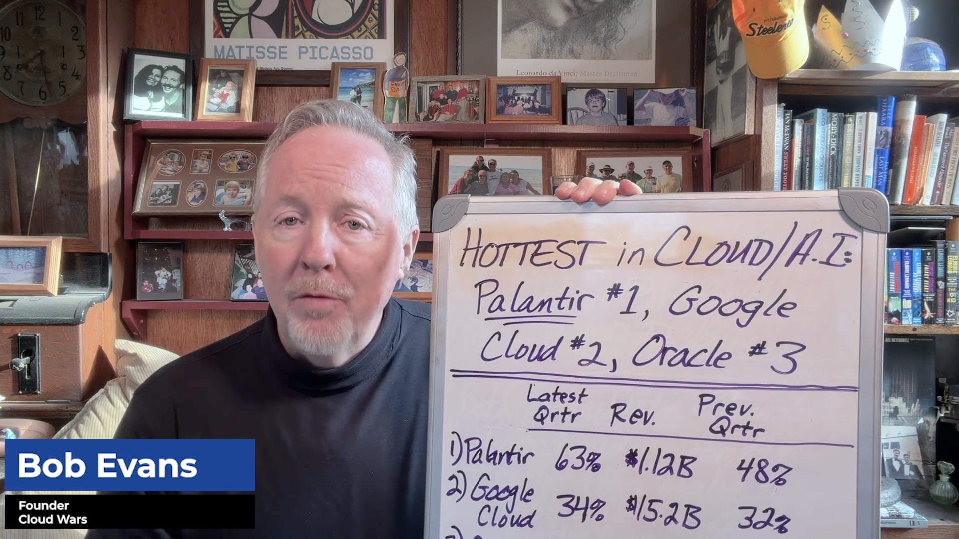 joshrubioxyz's tweet card. Palantir surges to the top of the Cloud Wars Growth Chart with 63% growth.