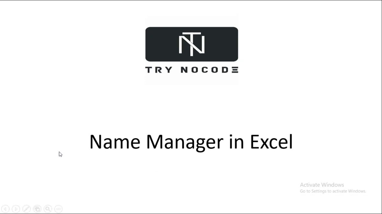 trynocode's tweet card. How to use NAME MANAGER in Excel