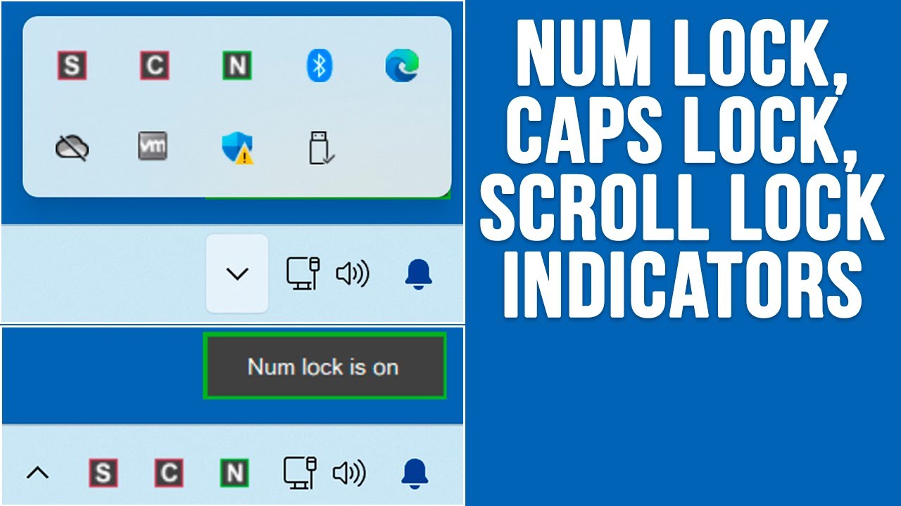 OnlineCompTips's tweet card. Add Num Lock, Caps Lock & Scroll Lock Taskbar \ System Tray Indicat...