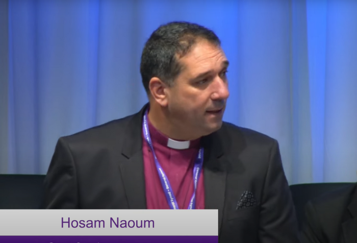 ChrisMusForum's tweet card. The Most Revd Hosam Naoum, Anglican Archbishop in Jerusalem and Primate of the Episcopal Church in Jerusalem and the Middle East, addressed the General Synod of the Church of England