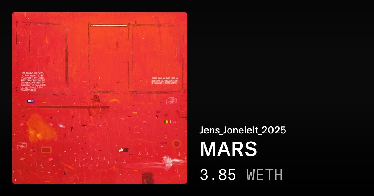 Jens_Joneleit's tweet card. Creative polymath Jens Joneleit seamlessly blends any creative matter and processes, constantly pushing boundaries and seeking to weave together seemingly disparate elements. Unlike most contemporary...