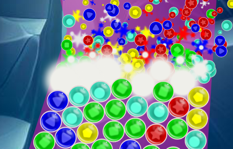 BrainGameApps's tweet card. Euro bubble 2 blast mobile app, iOS en Android game. Match-3+ game met physics. Maak groepen ballen. Gebruik boosters. Offline te spelen.