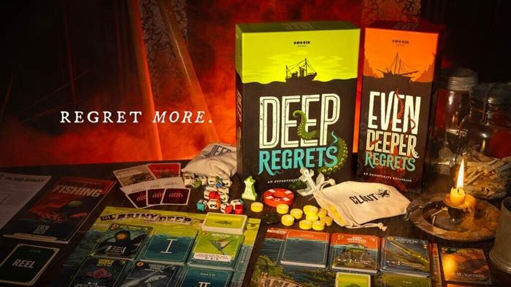 analogrodd's tweet card. Check out Even Deeper Regrets: An Unfortunate Fishing Game Expansion on BackerKit!