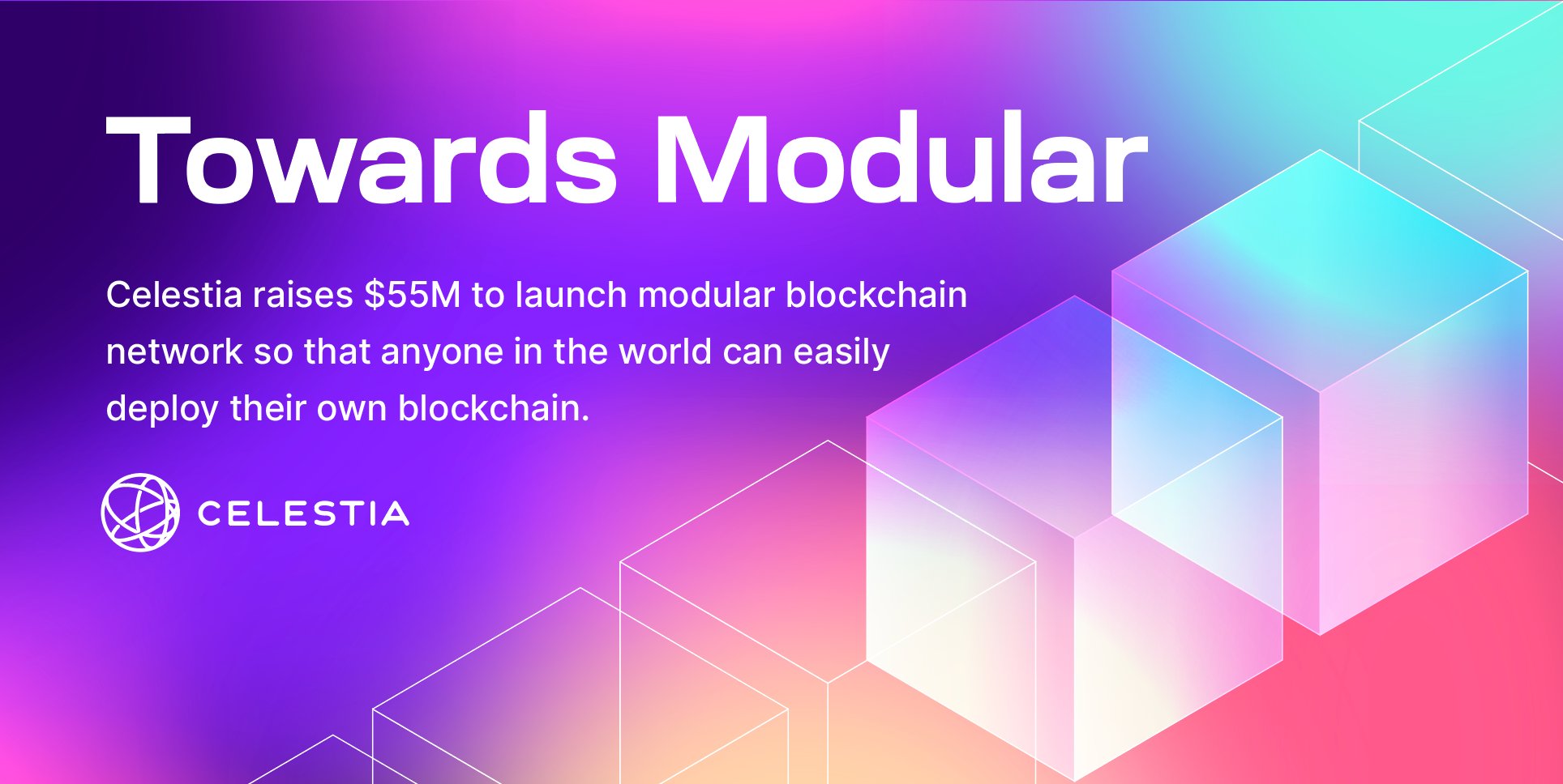 celestia's tweet card. Celestia is building a modular consensus and data network so that anyone can easily deploy their own blockchain with minimal overhead. Celestia’s new modular blockchain architecture is made to...