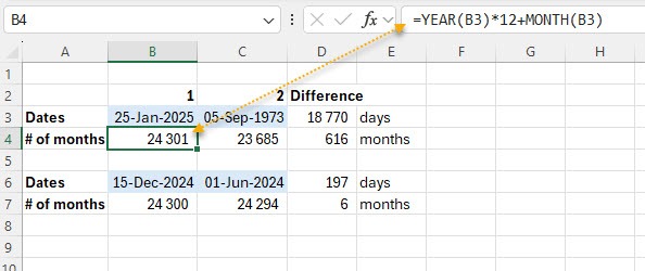 AuditExcel's tweet card. How to calculate the number of months between 2 dates in Excel where the DATEDIF function is unreliable (and unknown)