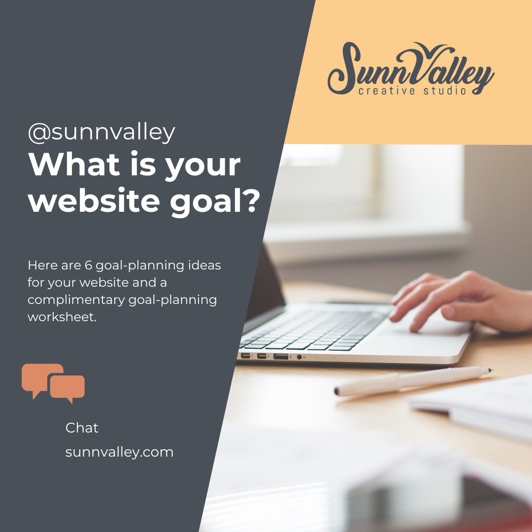 sunnvalley's tweet card. Setting goals for your website is crucial for its success. Sunnvalley, NH web design company, can help you create effective marketing strategies.