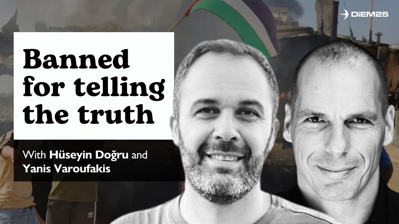 yanisvaroufakis's tweet card. He Was Banned for Exposing Gaza Truths — Now He Speaks Out. With...