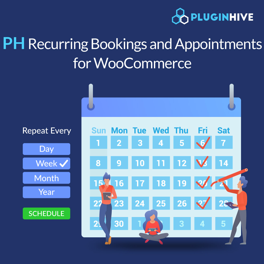 PluginHive's tweet card. WooCommerce Recurring Bookings and Appointments allows customers to do recurring bookings with the help of WooCommerce Bookings and Appointment plugin.