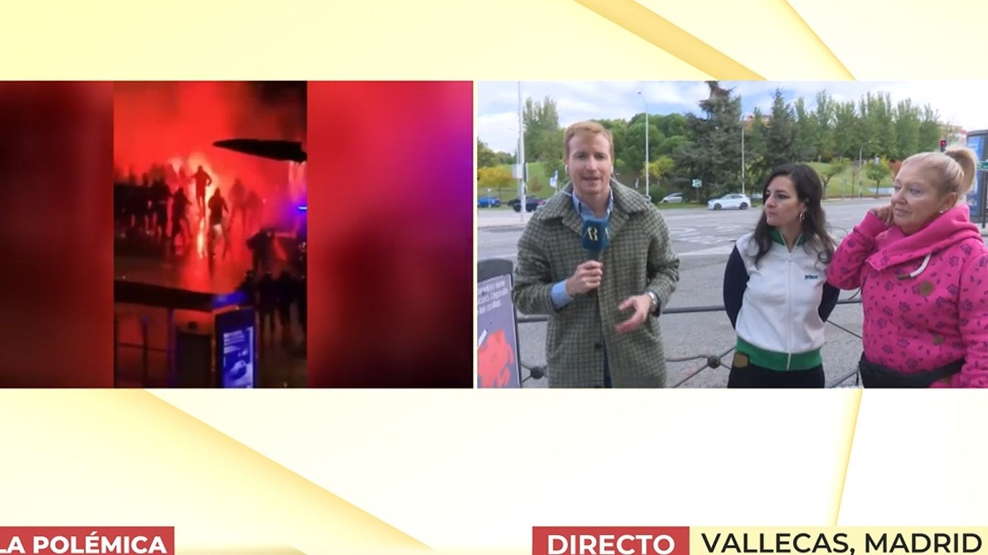 telecincoes's tweet card. Durante la noche de este miércoles, los ultras del Rayo Vallecano , los denominados Bukaneros protagonizaban un violento enfrentamiento con aficiona