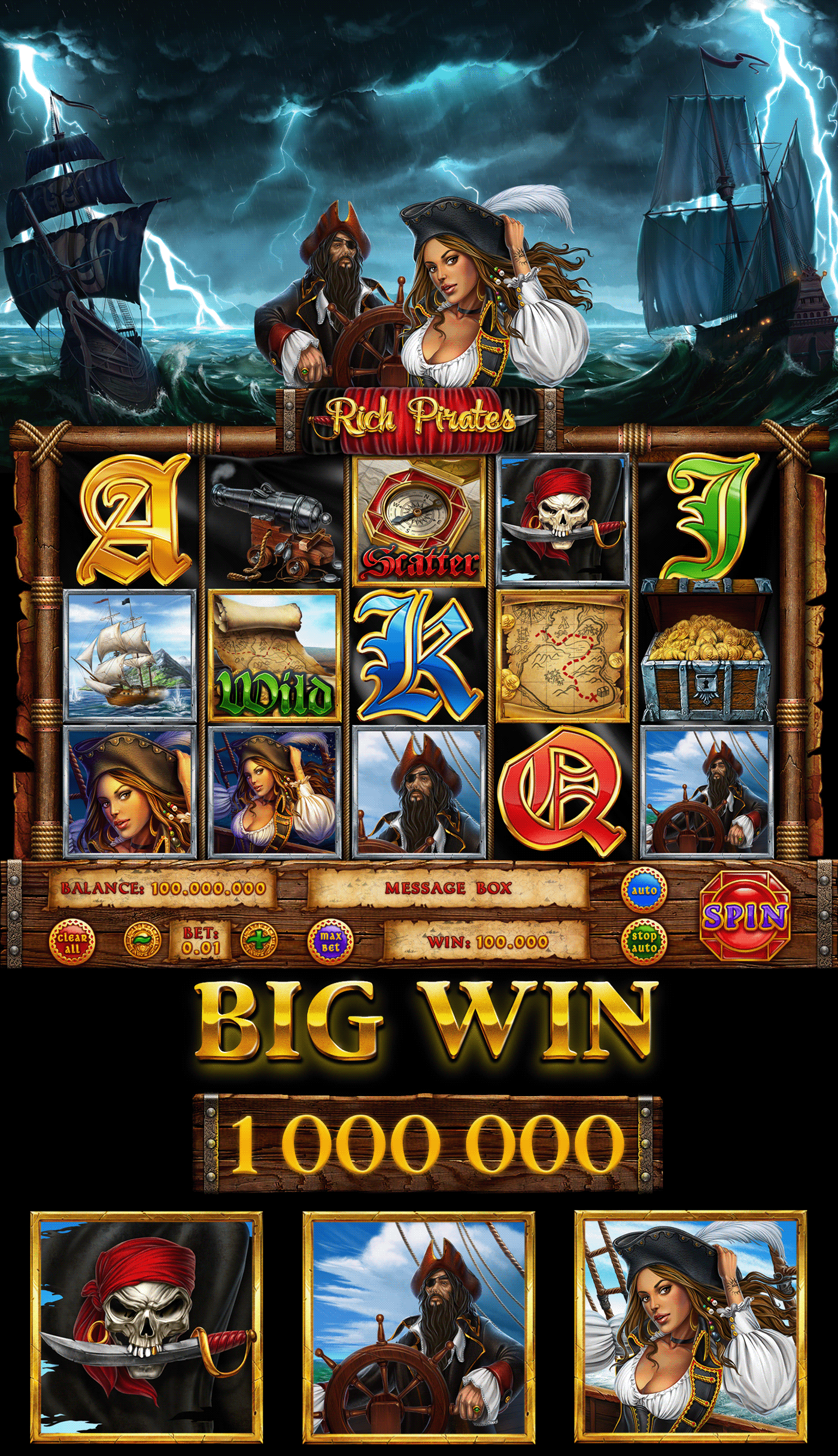 Slotopaint's tweet card. Game Art & Design – Slot Machine: “Pirates Fortune”Set sail toward open seas and legendary treasure in “Pirates Fortune”, a vibrant 2D slot machine created especially for fans of pirate adventures,...