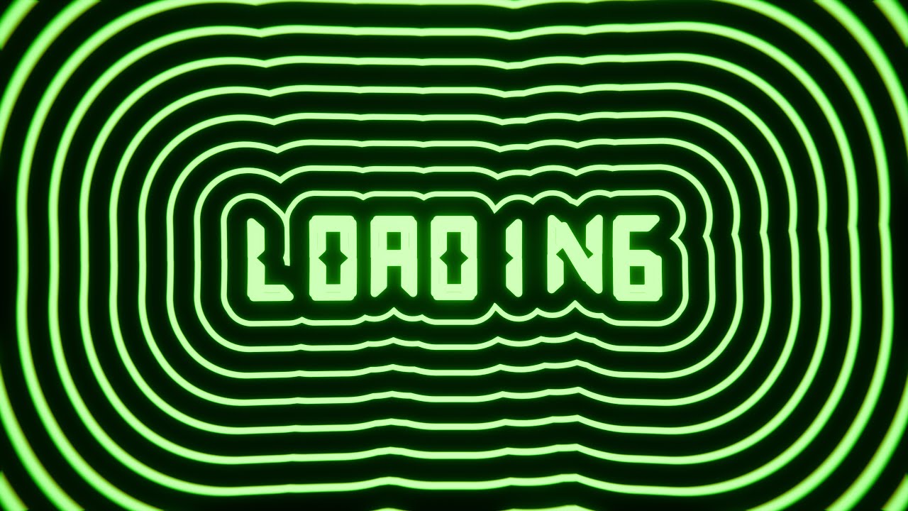 UnendingVisuals's tweet card. 1 HOUR 4K Retro Cyber Loading Screen Motion Background VJ Loop Neon...