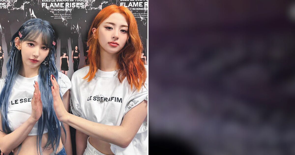 Koreaboo's tweet card. Photos from LE SSERAFIM's Tokyo Dome shows shared on Nate Pann have sparked a debate about the group's popularity in Japan.