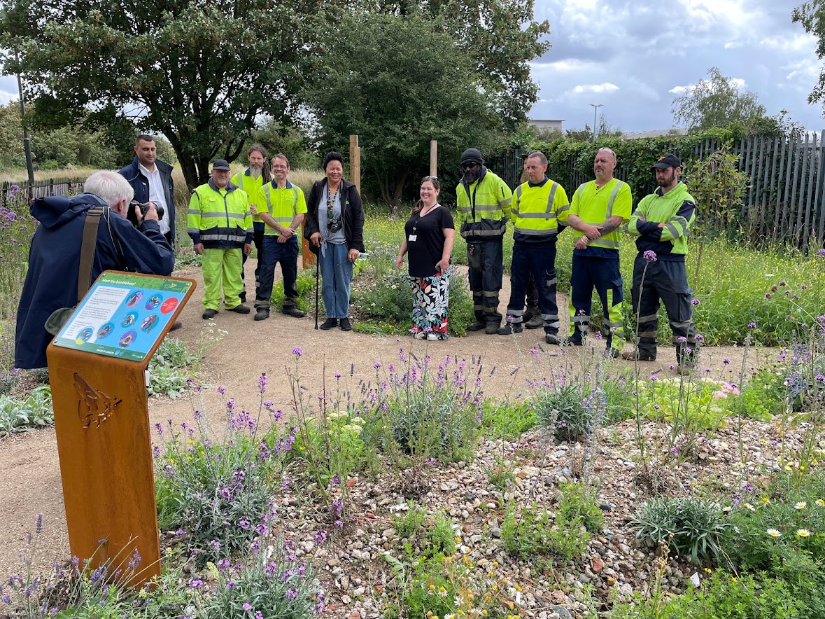 BumblebeeTrust's tweet card. In partnership with the London Borough of Newham, we have created a Wild Bee Garden to benefit local wild pollinators and the local community.