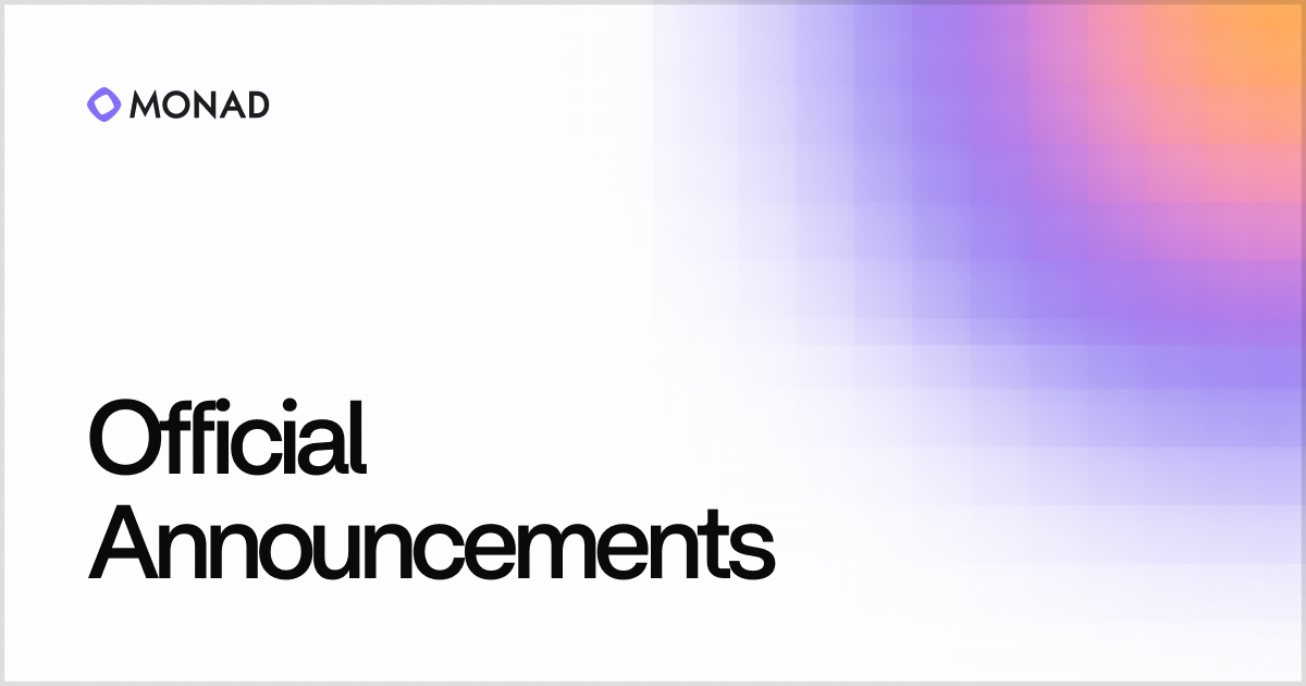monad's tweet card. Monad is the performant EVM blockchain with 10,000 TPS, 0.8s finality, and complete EVM compatibility. Build beyond limits, explore decentralized apps, and join the next frontier of crypto—no...