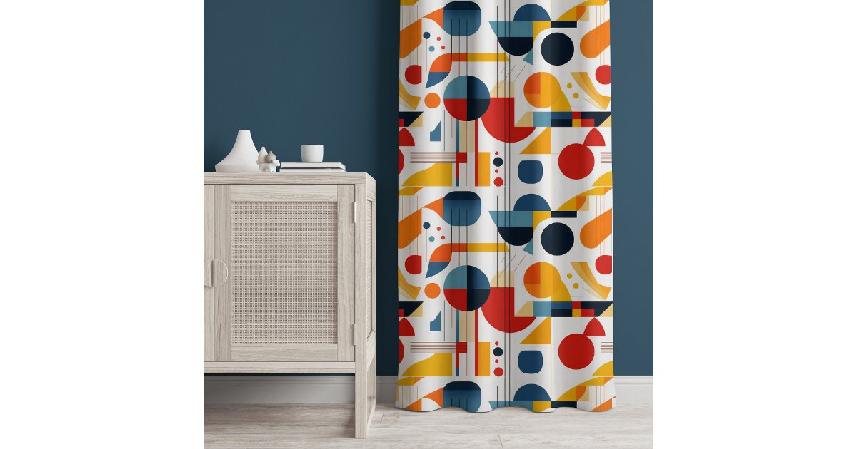 ArrayStores's tweet card. This Bauhaus-inspired geometric abstract design brings a modern twist to the art movement with it's simple geometry shapes including circles, repeating lines, squares and rectangles in a bold palette...