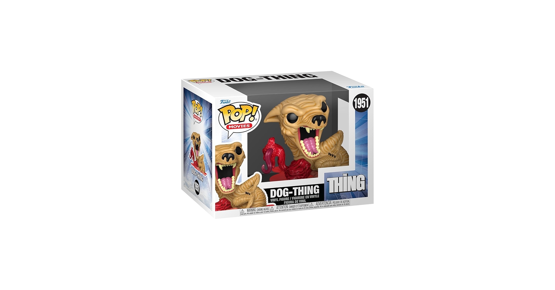 ToysTracker's tweet card. Keep your eye out for unusual happenings in Antarctica! POP! Dog-Thing ready to assimilate your POP! Movies collection, so beware this horrifying creature when it joins itself to your lineup. Vinyl...