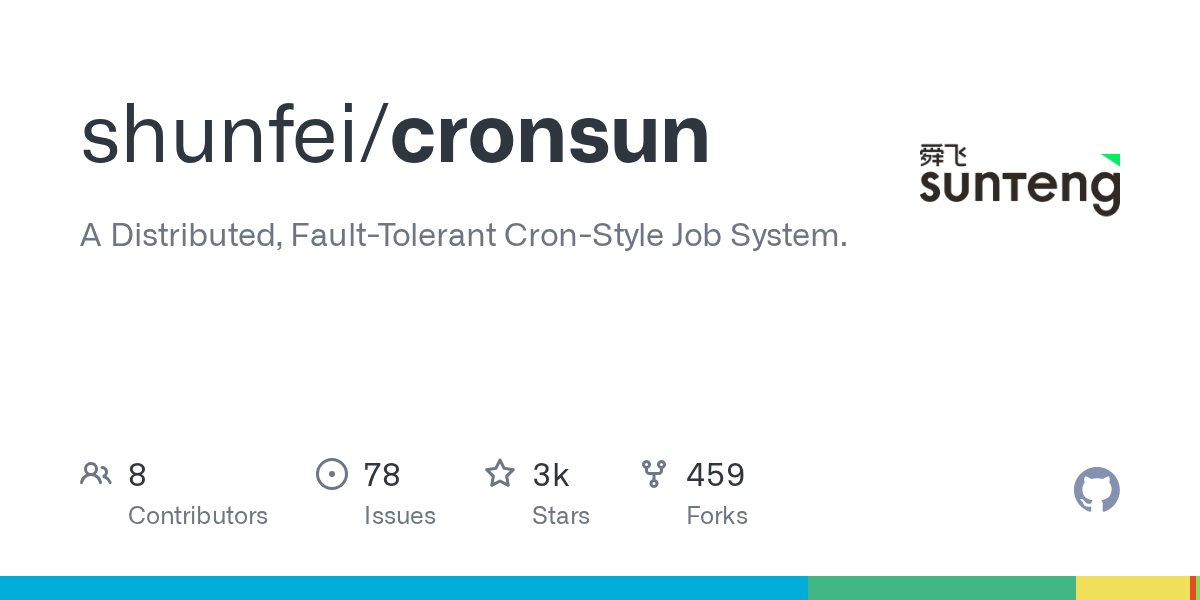 GolangRepos's tweet card. A Distributed, Fault-Tolerant Cron-Style Job System. - shunfei/cronsun