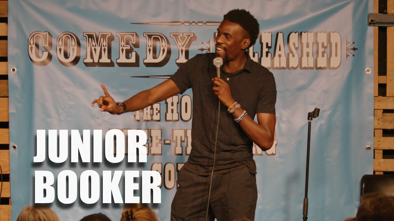 jnetscripts's tweet card. Junior Booker at Comedy Unleashed